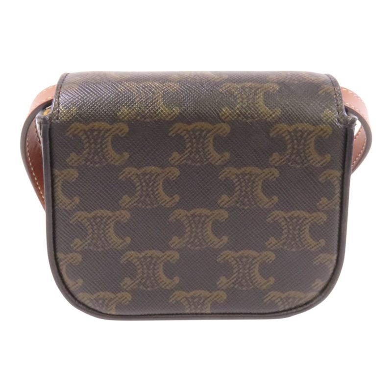 CELINE Trionphe帆布Mini Claude金扣肩背袋-1
