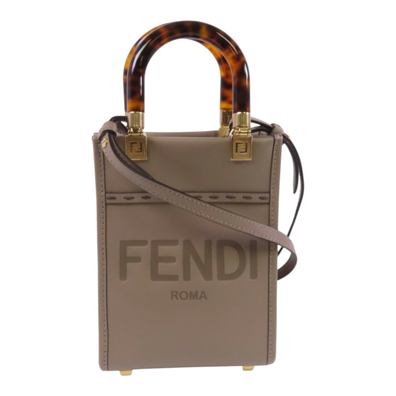 FENDI 牛皮皮革Sunshine手挽肩背兩用袋-0