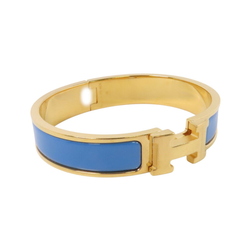 HERMES 金屬/琺瑯Clic H Bracelet金扣手鐲-2