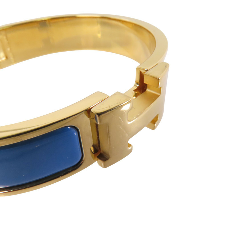 HERMES 金屬/琺瑯Clic H Bracelet金扣手鐲-4