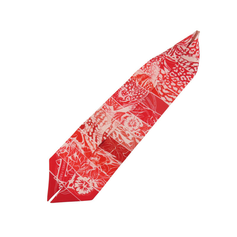 HERMES 絲質Twilly Scarf絲巾-4
