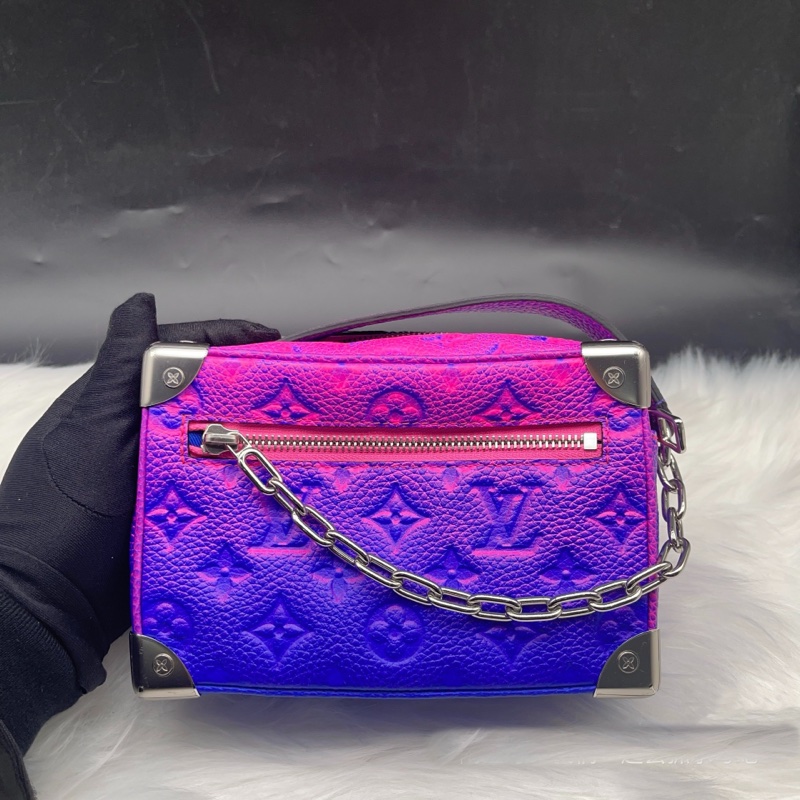 LV / 路易威登 炫彩盒子trunk粉紫漸變色 單肩斜挎包-3