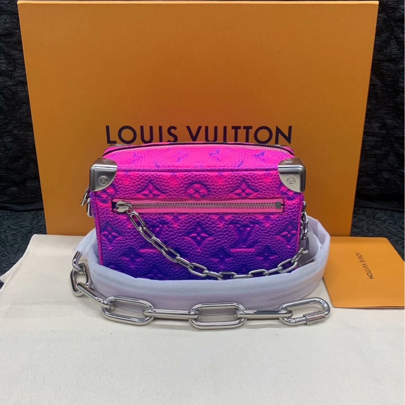 LV / 路易威登 炫彩盒子trunk粉紫漸變色 單肩斜挎包-5