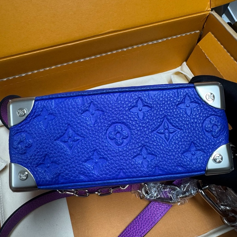 LV / 路易威登 炫彩盒子trunk粉紫漸變色 單肩斜挎包-7