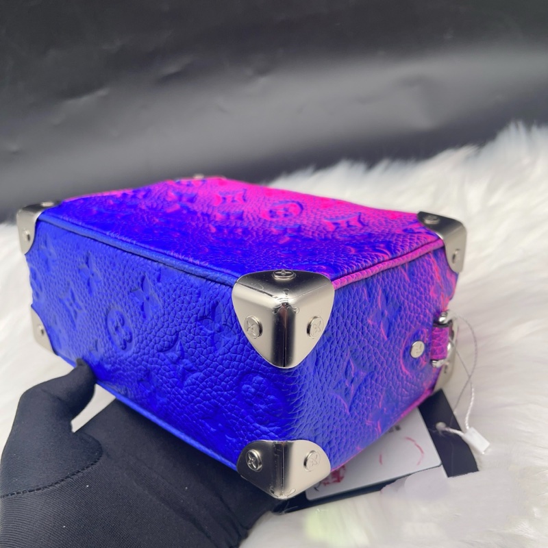 LV / 路易威登 炫彩盒子trunk粉紫漸變色 單肩斜挎包-8