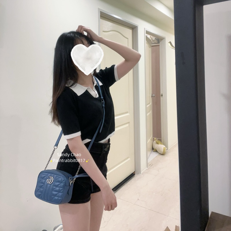 ෆ Gucci馬夢相機包 Mini💙🧜 🈶購證-0
