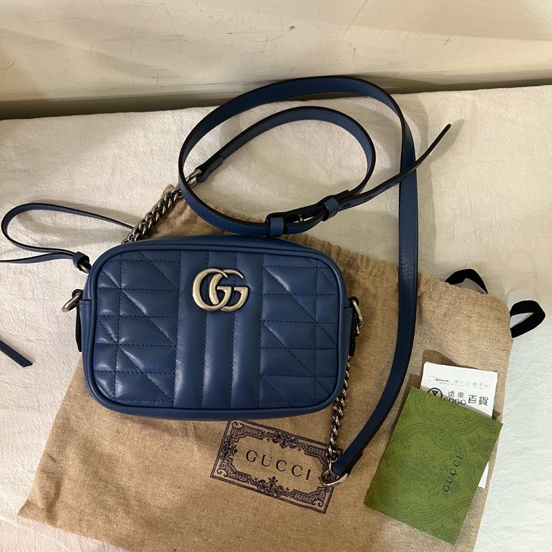ෆ Gucci馬夢相機包 Mini💙🧜 🈶購證-4