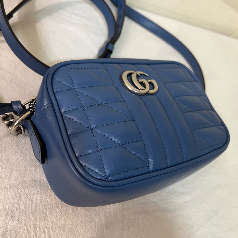 ෆ Gucci馬夢相機包 Mini💙🧜 🈶購證-9