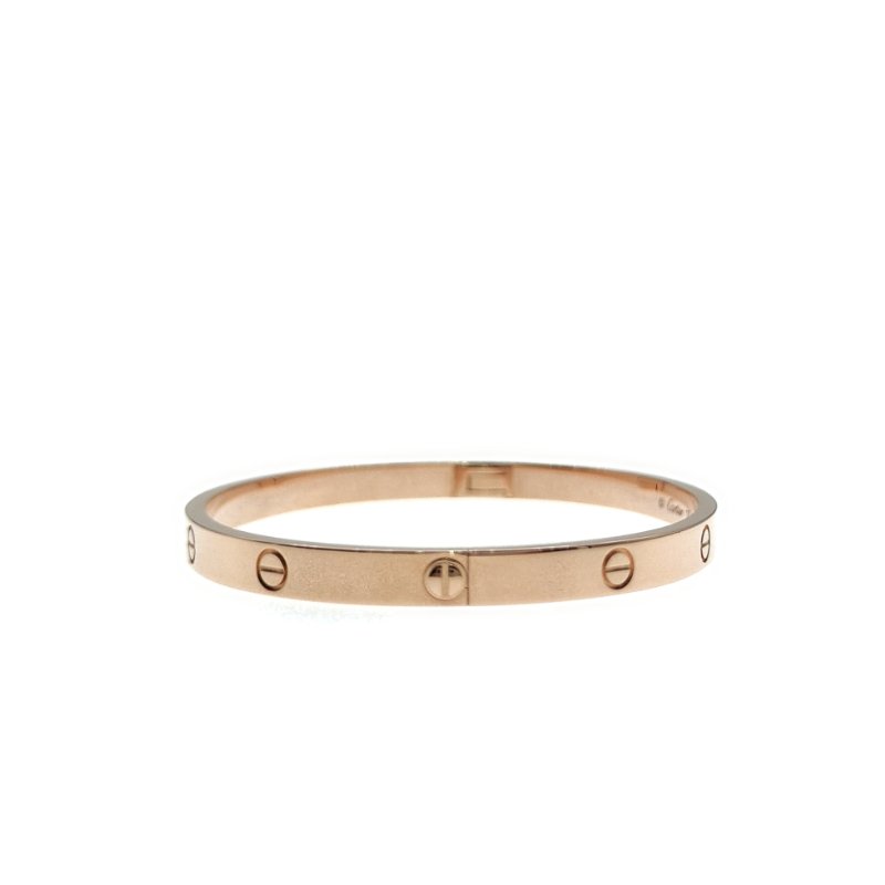 Cartier 卡地亞 love 18K玫瑰金 中版無鉆手環（新款） Size 18 Bracelet-1