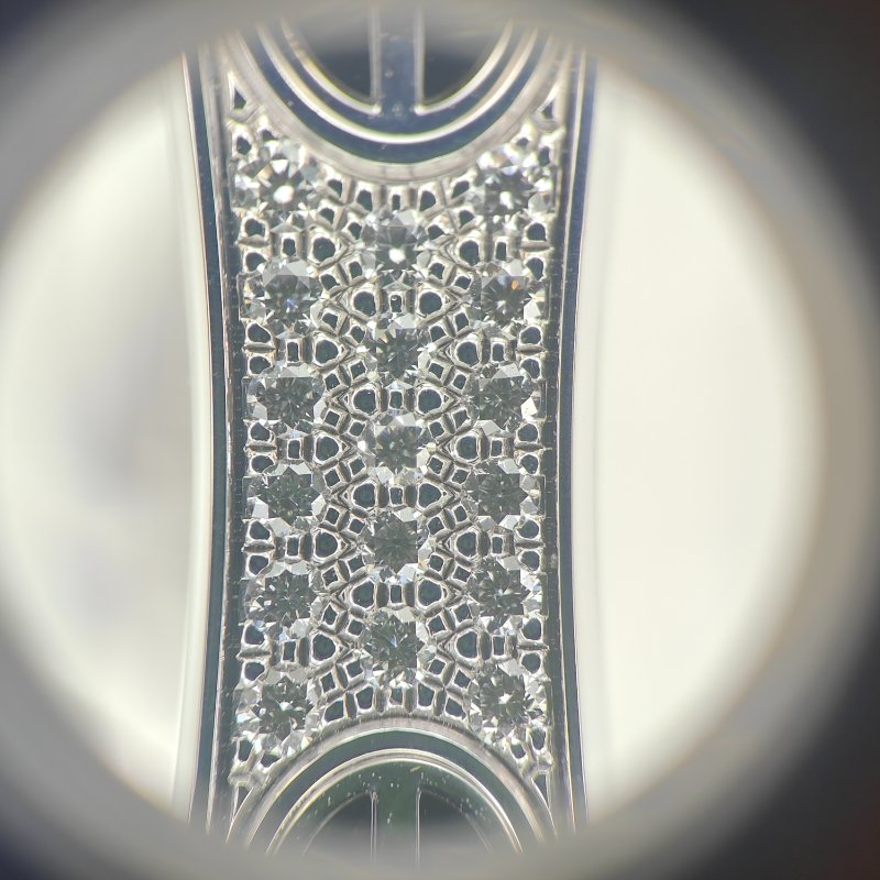 Cartier 卡地亞 love 18K白金 寬版滿天星陶瓷手環 Size 17 Bracelet-4