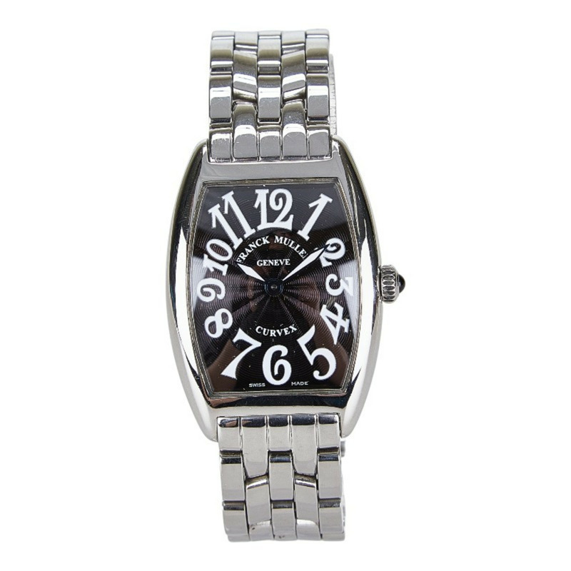 法蘭克穆勒 Tonneau Curvex 手錶 1752B 石英 黑色錶盤 不銹鋼 女款 FRANCK MULLER-1