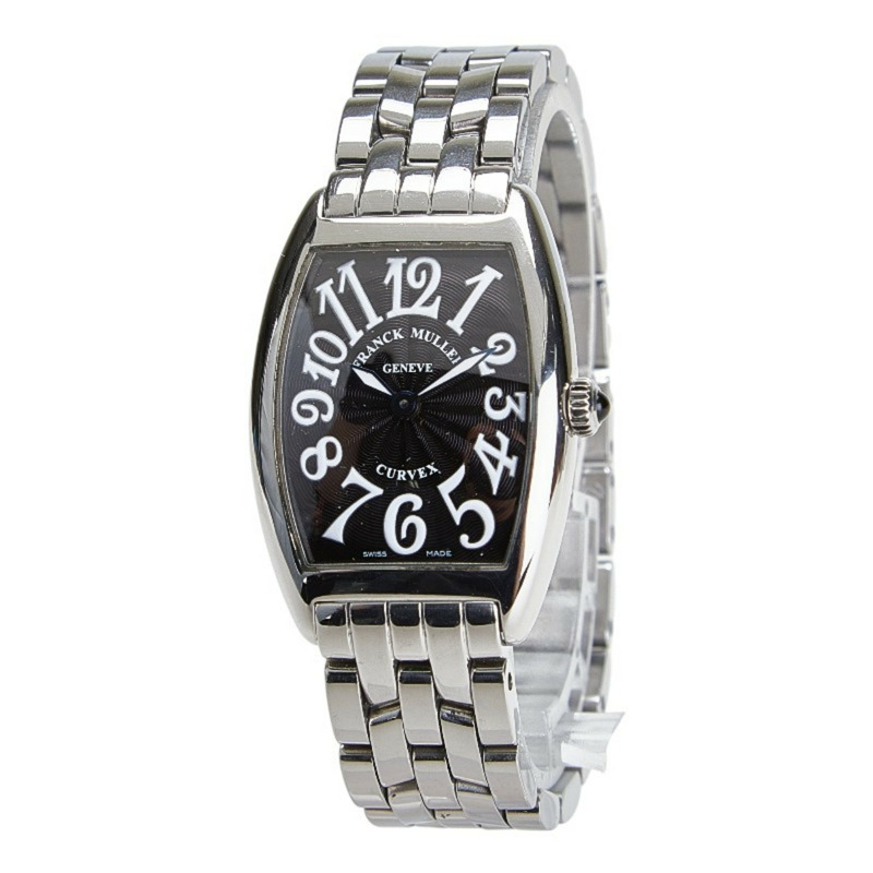 法蘭克穆勒 Tonneau Curvex 手錶 1752B 石英 黑色錶盤 不銹鋼 女款 FRANCK MULLER-2
