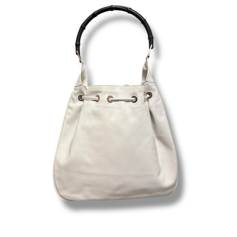 🍒GUCCI 經典竹節白托特包 2F250920-1-2