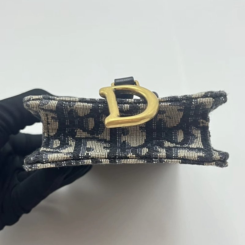 DIOR saddle馬鞍老花手機包9.5*18*3.5 98新配件塵袋-4