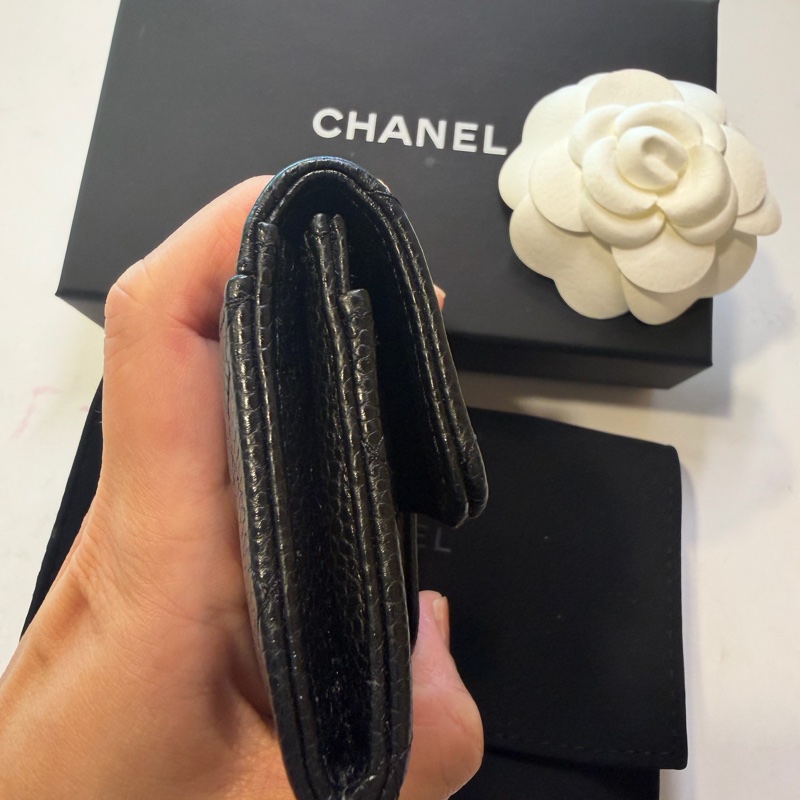 🎄聖誕節禮物🎁CHANEL 魚子醬皮革 單層卡包-3