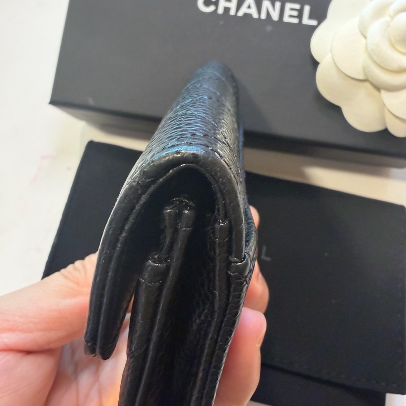 🎄聖誕節禮物🎁CHANEL 魚子醬皮革 單層卡包-5