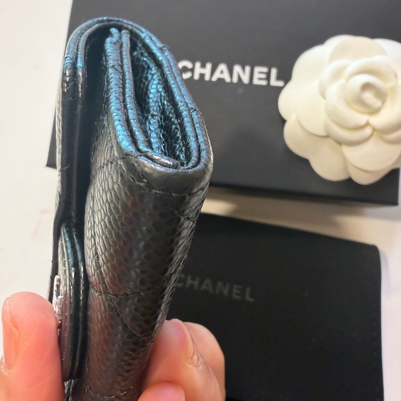 🎄聖誕節禮物🎁CHANEL 魚子醬皮革 單層卡包-6