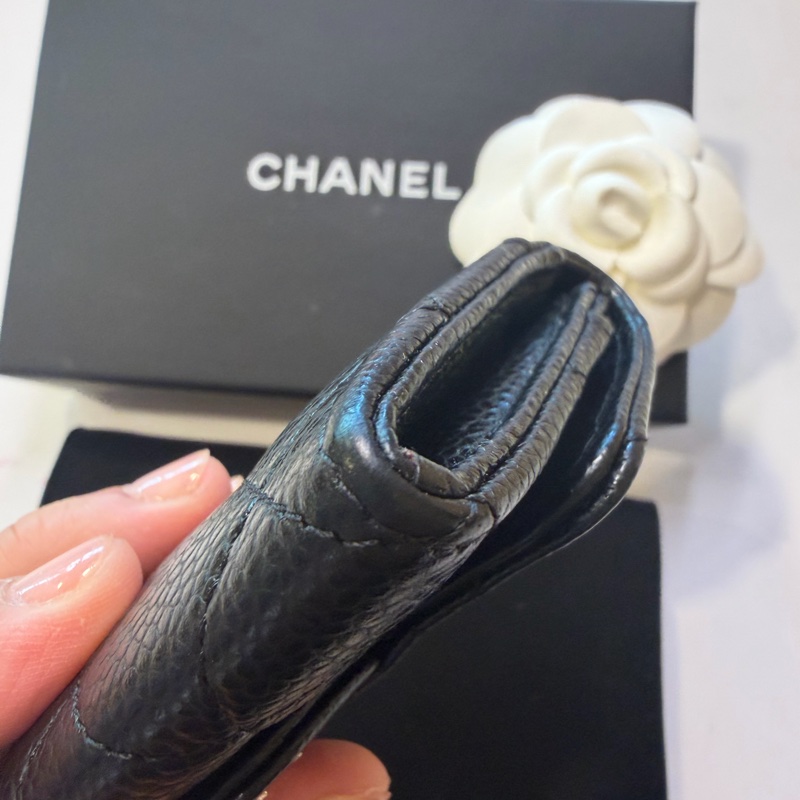 🎄聖誕節禮物🎁CHANEL 魚子醬皮革 單層卡包-8