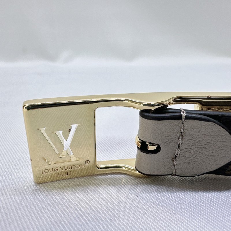 LV Duo皮革拼老花雙面腰帶-5