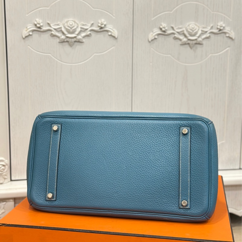 #配件齊全 #最便宜鉑金包 愛馬仕鉑金包Birkin35 Togo皮牛仔藍 小賈斯丁同款🔥-10