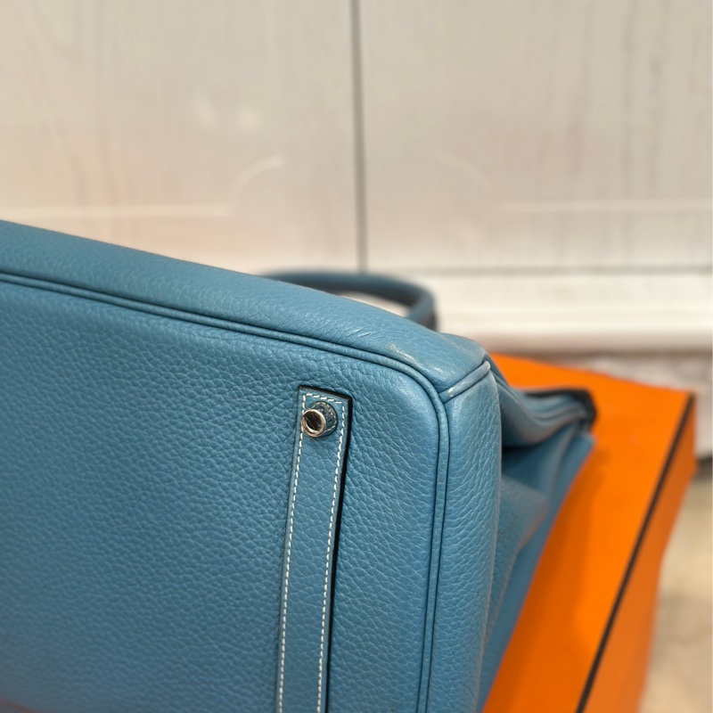 #配件齊全 #最便宜鉑金包 愛馬仕鉑金包Birkin35 Togo皮牛仔藍 小賈斯丁同款🔥-11