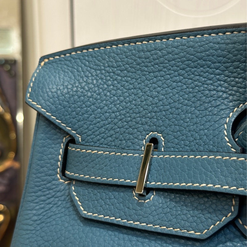 #配件齊全 #最便宜鉑金包 愛馬仕鉑金包Birkin35 Togo皮牛仔藍 小賈斯丁同款🔥-16