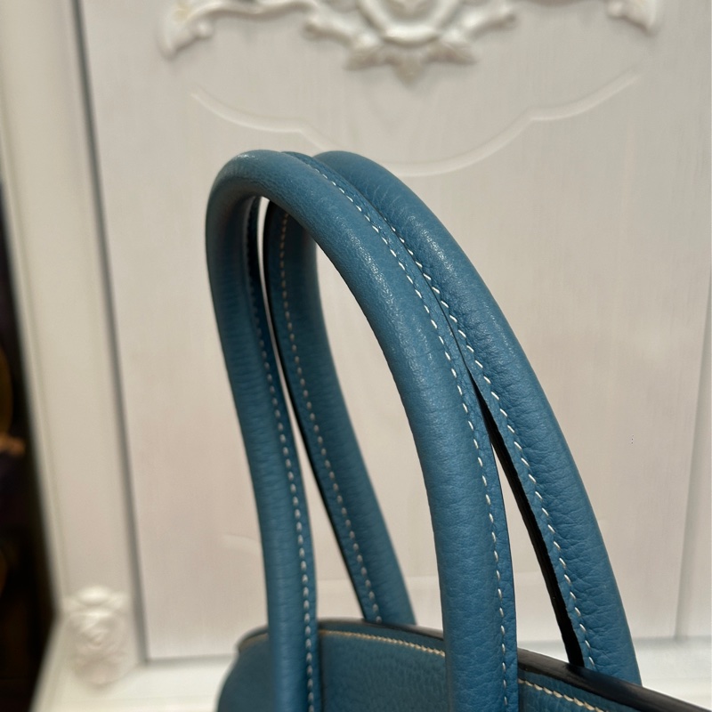 #配件齊全 #最便宜鉑金包 愛馬仕鉑金包Birkin35 Togo皮牛仔藍 小賈斯丁同款🔥-17