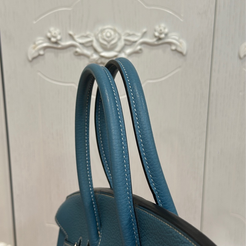 #配件齊全 #最便宜鉑金包 愛馬仕鉑金包Birkin35 Togo皮牛仔藍 小賈斯丁同款🔥-18