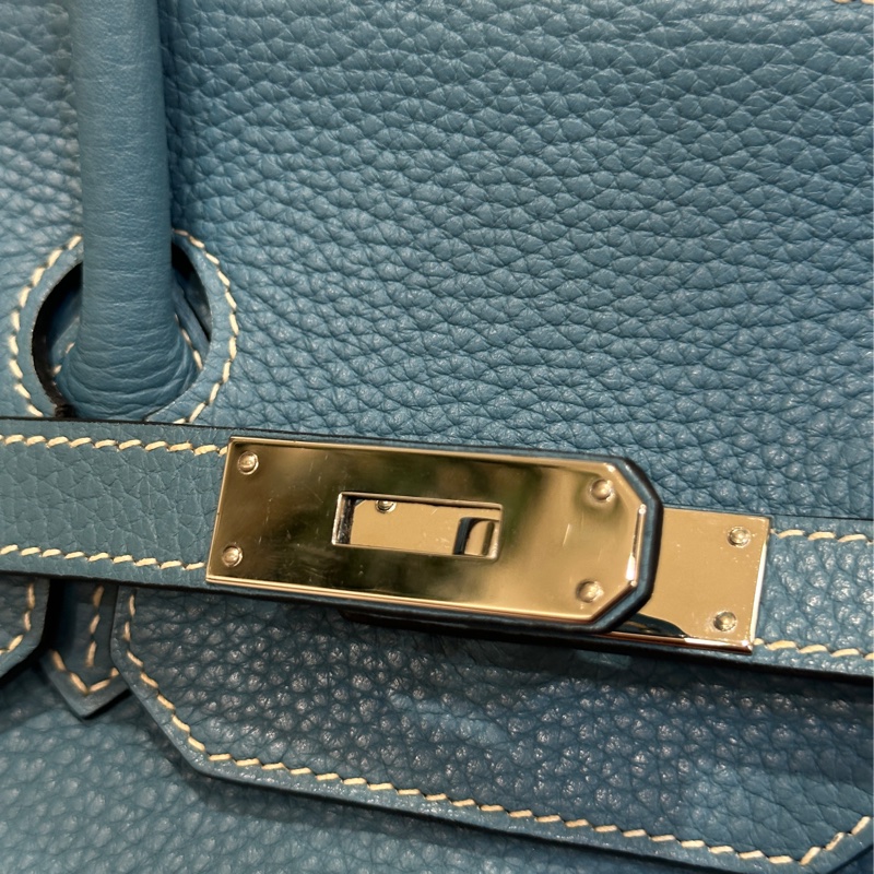 #配件齊全 #最便宜鉑金包 愛馬仕鉑金包Birkin35 Togo皮牛仔藍 小賈斯丁同款🔥-21