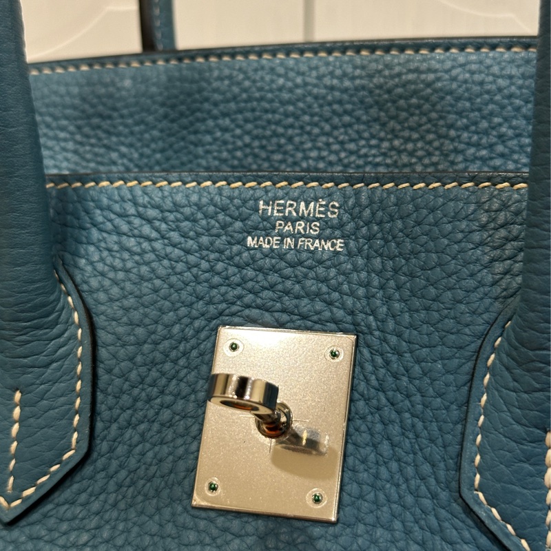#配件齊全 #最便宜鉑金包 愛馬仕鉑金包Birkin35 Togo皮牛仔藍 小賈斯丁同款🔥-24