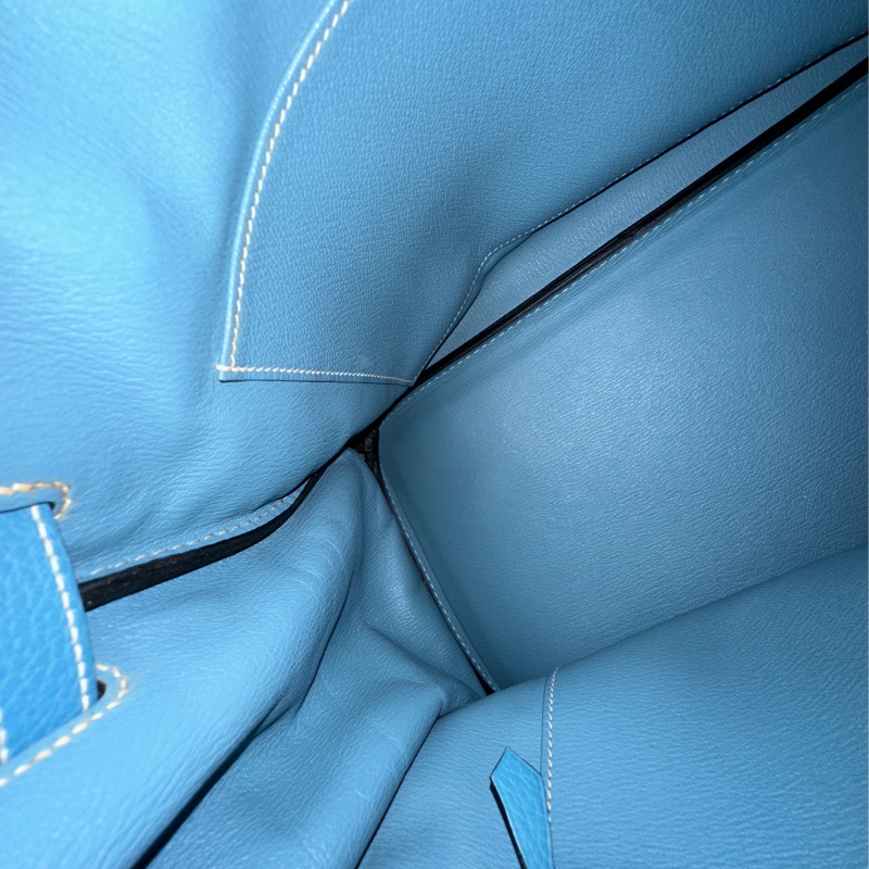 #配件齊全 #最便宜鉑金包 愛馬仕鉑金包Birkin35 Togo皮牛仔藍 小賈斯丁同款🔥-33