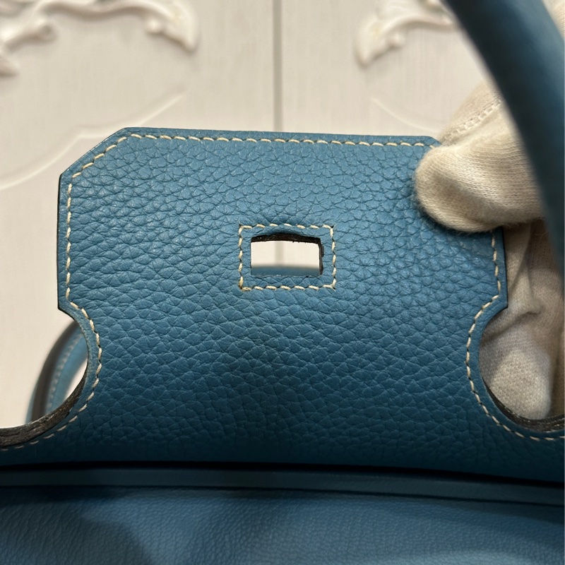 #配件齊全 #最便宜鉑金包 愛馬仕鉑金包Birkin35 Togo皮牛仔藍 小賈斯丁同款🔥-34