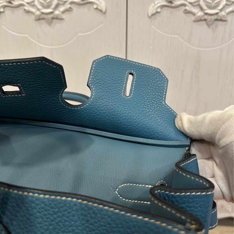 #配件齊全 #最便宜鉑金包 愛馬仕鉑金包Birkin35 Togo皮牛仔藍 小賈斯丁同款🔥-36
