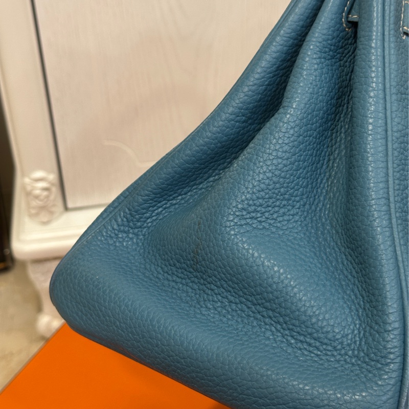 #配件齊全 #最便宜鉑金包 愛馬仕鉑金包Birkin35 Togo皮牛仔藍 小賈斯丁同款🔥-37
