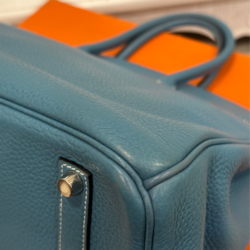 #配件齊全 #最便宜鉑金包 愛馬仕鉑金包Birkin35 Togo皮牛仔藍 小賈斯丁同款🔥-38