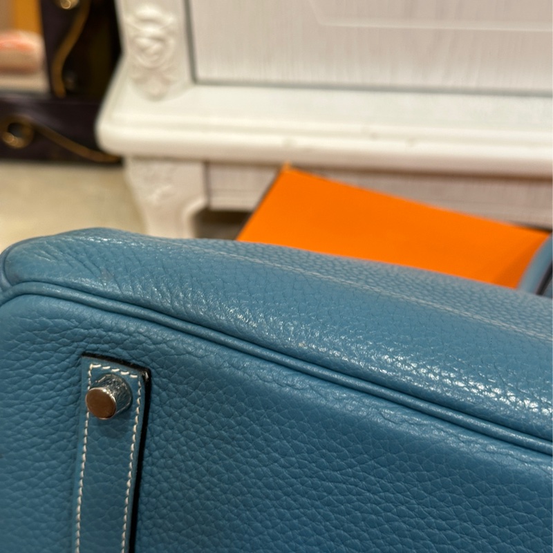 #配件齊全 #最便宜鉑金包 愛馬仕鉑金包Birkin35 Togo皮牛仔藍 小賈斯丁同款🔥-39