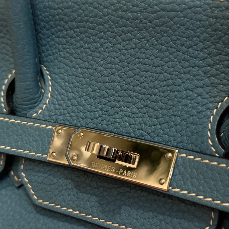 #配件齊全 #最便宜鉑金包 愛馬仕鉑金包Birkin35 Togo皮牛仔藍 小賈斯丁同款🔥-40