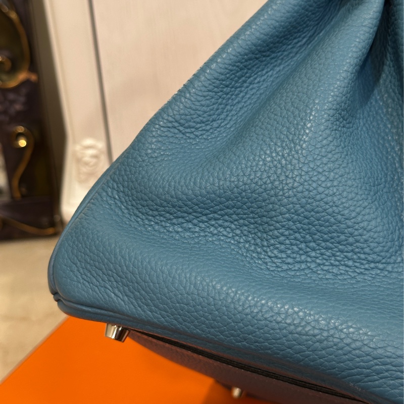 #配件齊全 #最便宜鉑金包 愛馬仕鉑金包Birkin35 Togo皮牛仔藍 小賈斯丁同款🔥-49