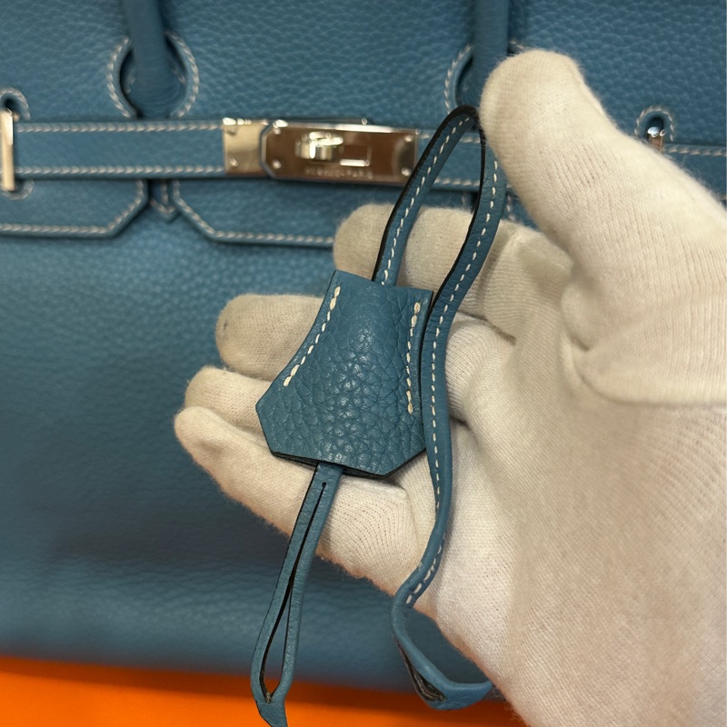 #配件齊全 #最便宜鉑金包 愛馬仕鉑金包Birkin35 Togo皮牛仔藍 小賈斯丁同款🔥-53