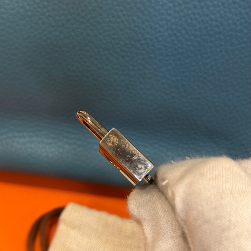 #配件齊全 #最便宜鉑金包 愛馬仕鉑金包Birkin35 Togo皮牛仔藍 小賈斯丁同款🔥-64