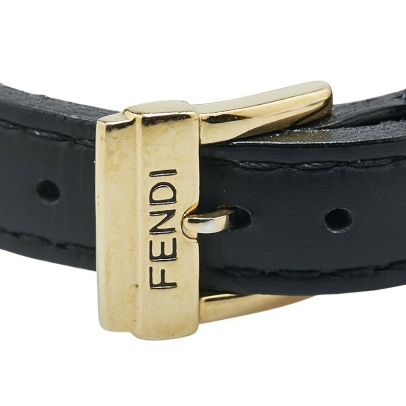 Fendi 女士手錶,320L 石英機芯,黑色錶盤,不鏽鋼,皮革-7