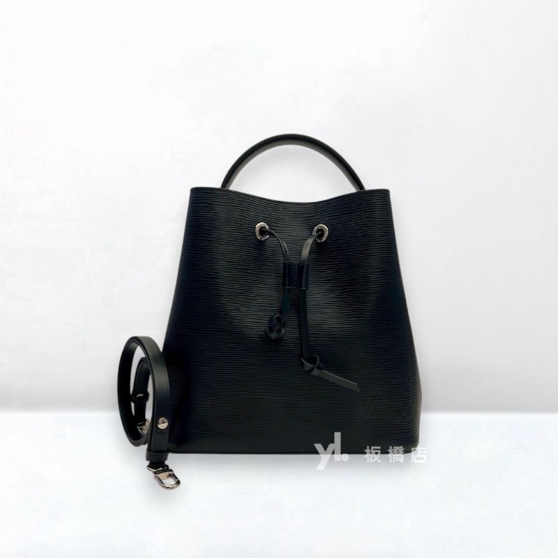 LV NEONOE 黑色EPI水波紋皮革水桶包 M54366-1