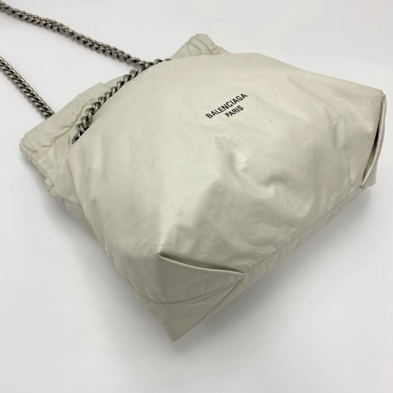 BALENCIAGA 白色crush小號肩背垃圾袋25*24*10 98新配件塵袋-1