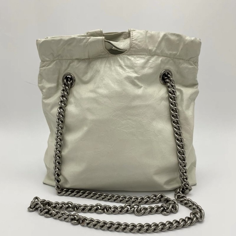 BALENCIAGA 白色crush小號肩背垃圾袋25*24*10 98新配件塵袋-5