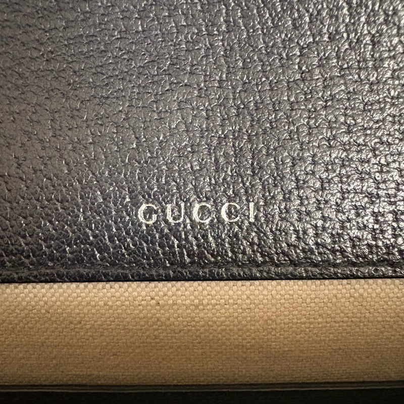 Gucci 古馳|1955 mini老花馬鞍包 藍黑-18
