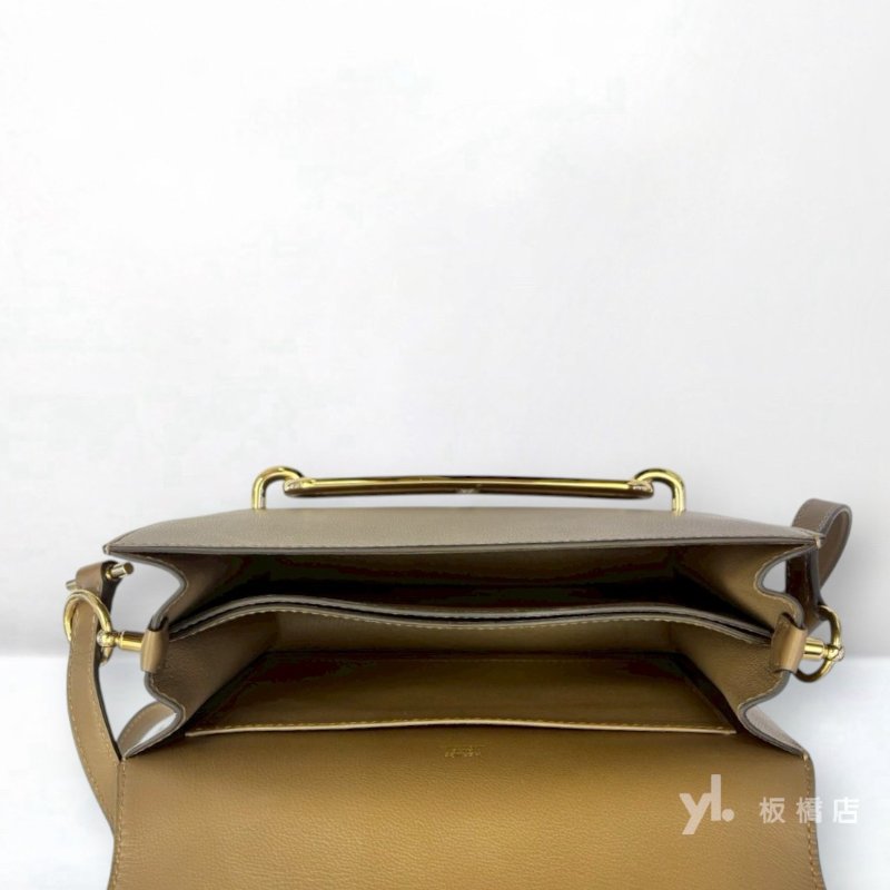 Hermes Roulis 23大象灰Evercolor豬鼻金釦下蓋斜背包-6