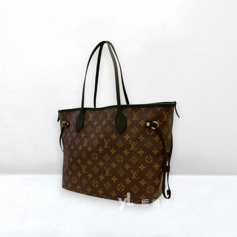 LV 雙面黑拚原花Neverfull Inside Out MM M11946-2