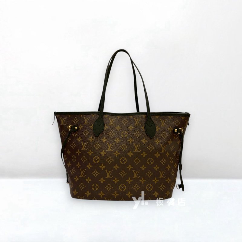 LV 雙面黑拚原花Neverfull Inside Out MM M11946-3