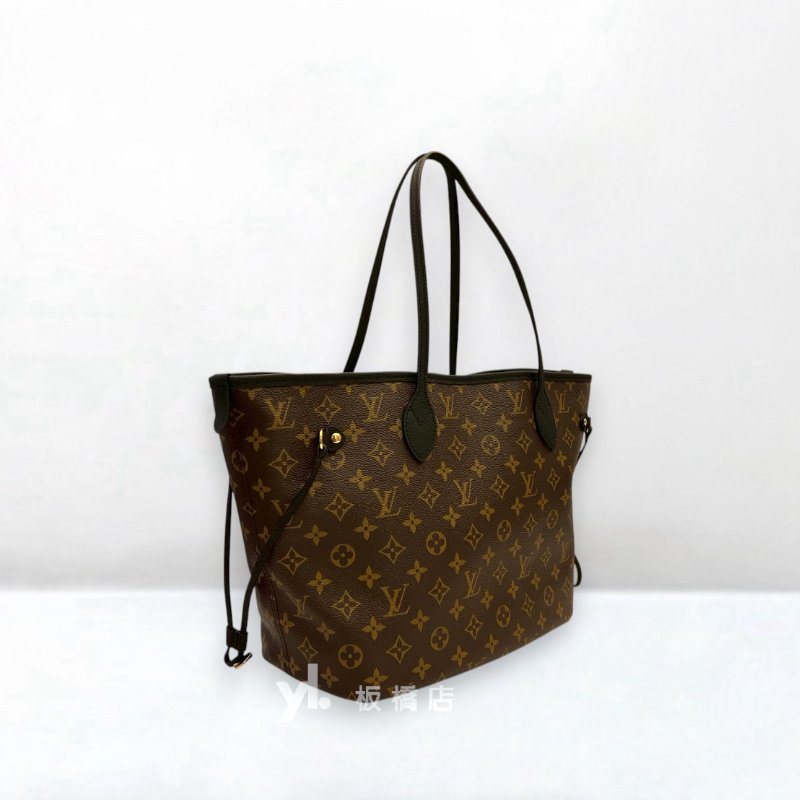 LV 雙面黑拚原花Neverfull Inside Out MM M11946-4