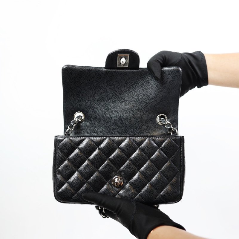 二手Chanel coco cf20 荔枝牛 銀釦-7